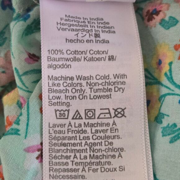 J Crew Women's Re Imagined Floral Button Up 100% Cotton Long Sleeve Shirt Size L - Picture 10 of 10